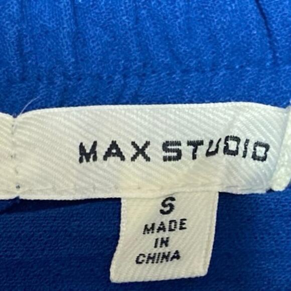 Max Studio Blue Sleeveless Square Neck Cami Tiered Midi Maxi A-Line Dress Size S - Picture 3 of 4